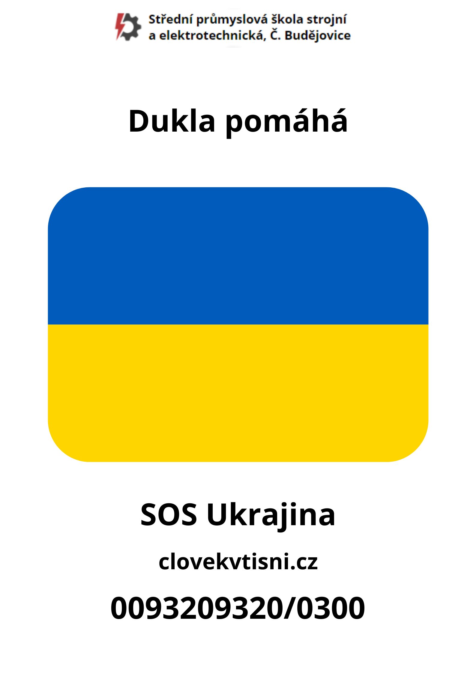 672c4057bef68f2d2e1c53ae7dbacbd9291d9fe2 - Dukla pomáhá a podporuje sbírku SOS Ukrajina