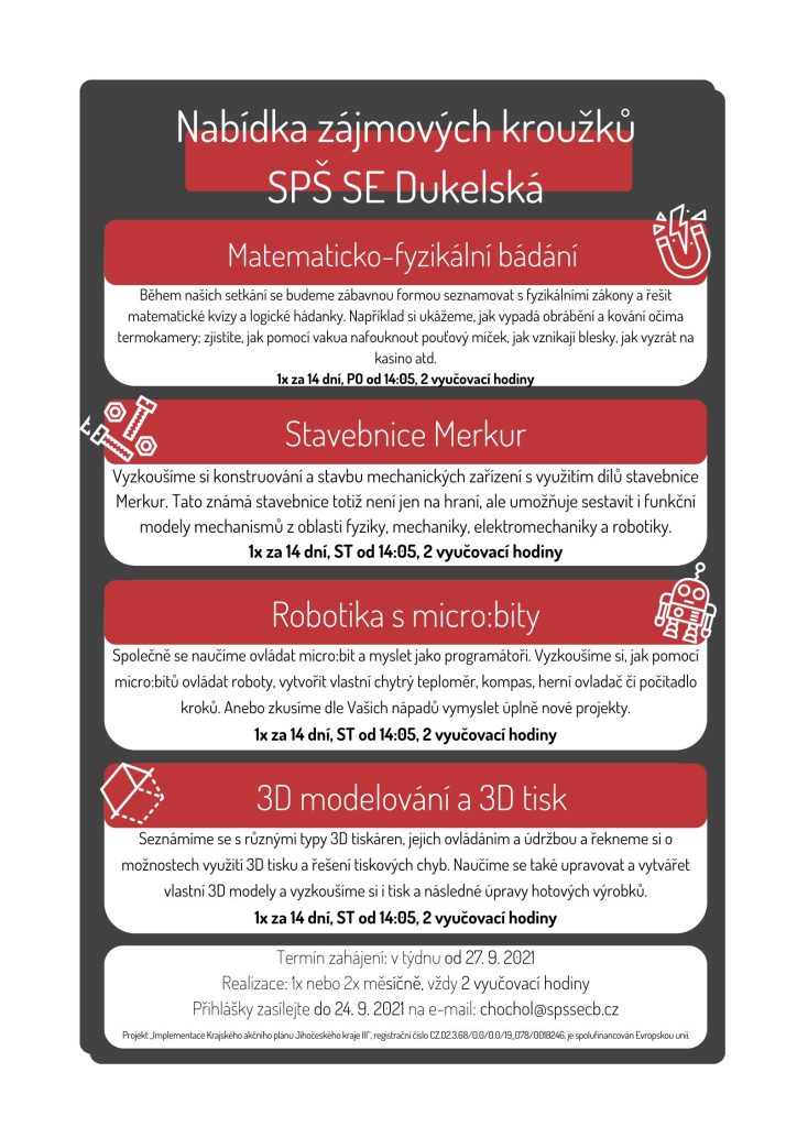 plakat krouzky 21 22 - Implementace krajského akčního plánu Jihočeského kraje III