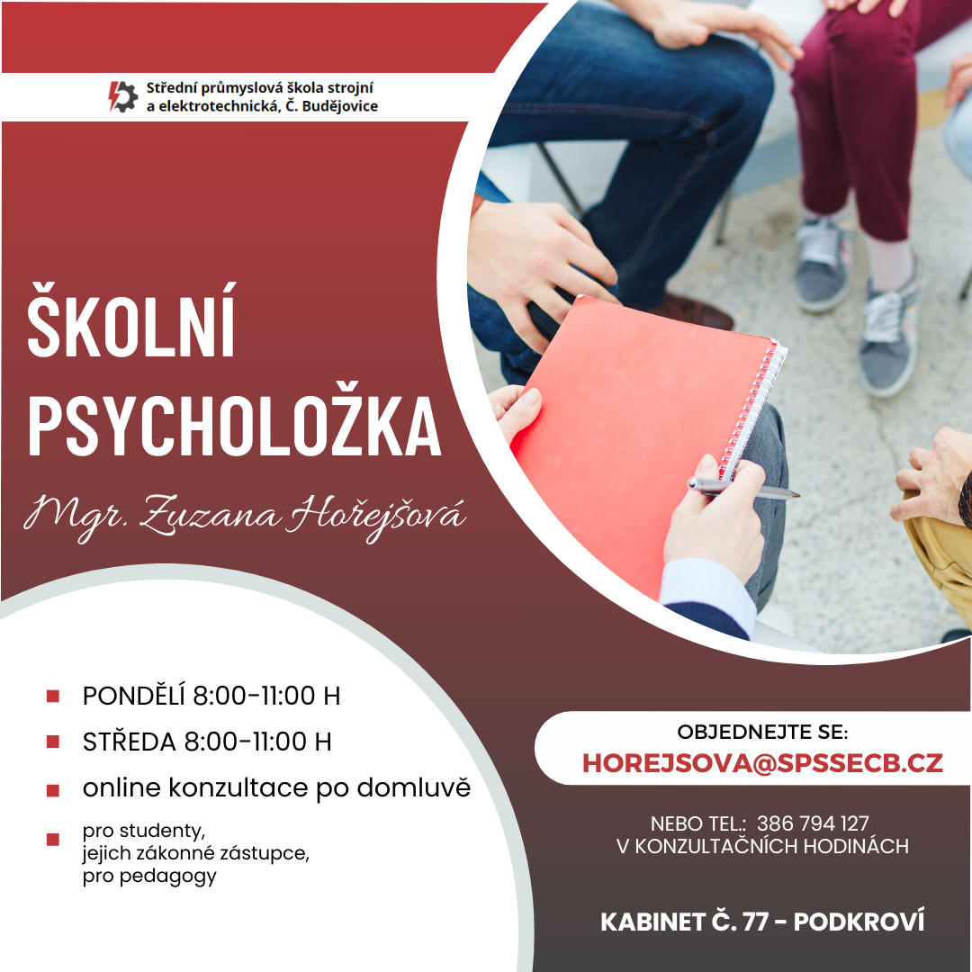 skolni psycholozka spssecb - Školní psycholožka na SPŠ SE