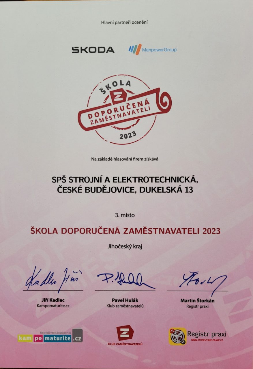 spssem - SPŠ SE na výstavě Vzdělání a řemeslo (2.–4. listopadu 2023)