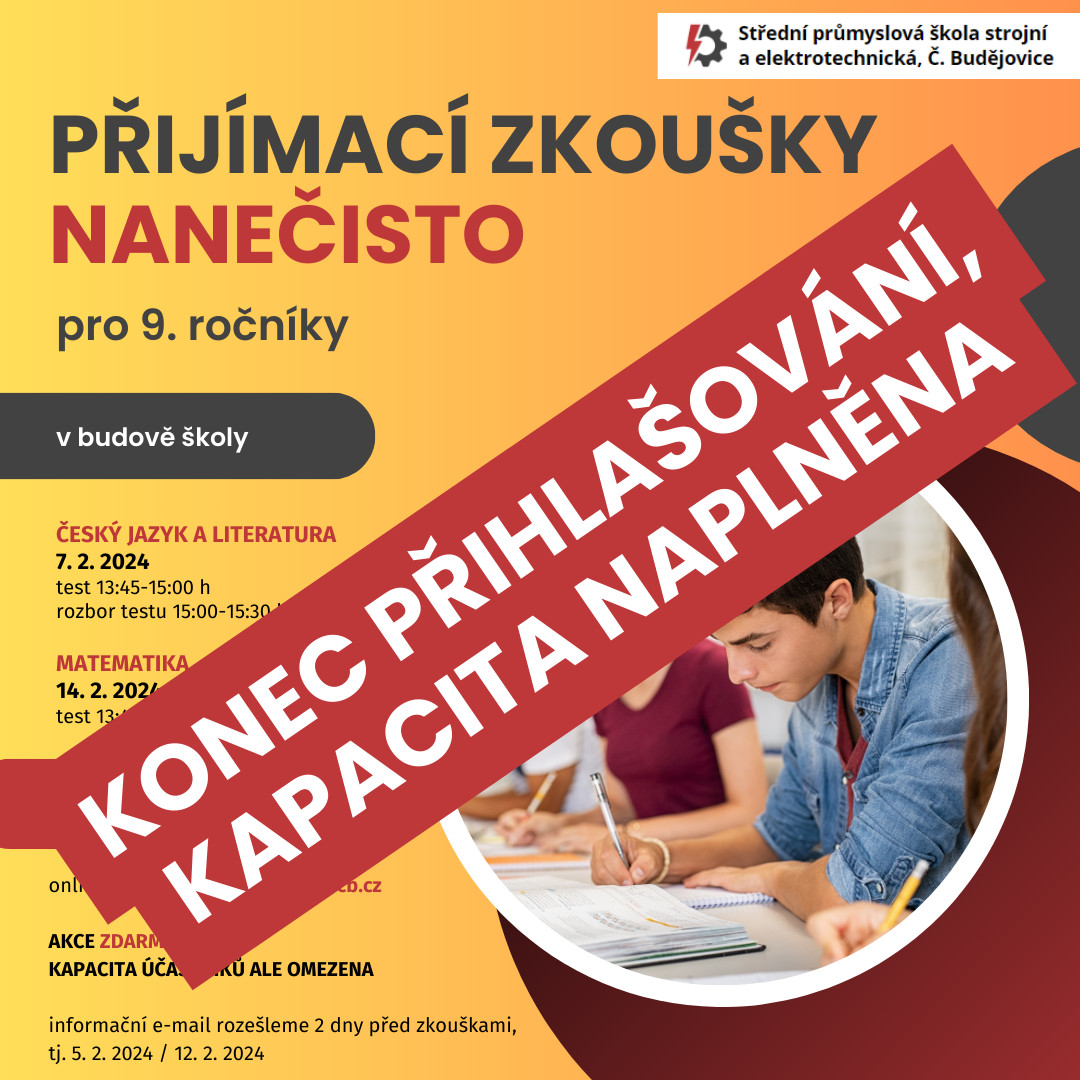 Prijimaci zkousky nanecisto 2 - Přijímačky nanečisto - kapacita naplněna