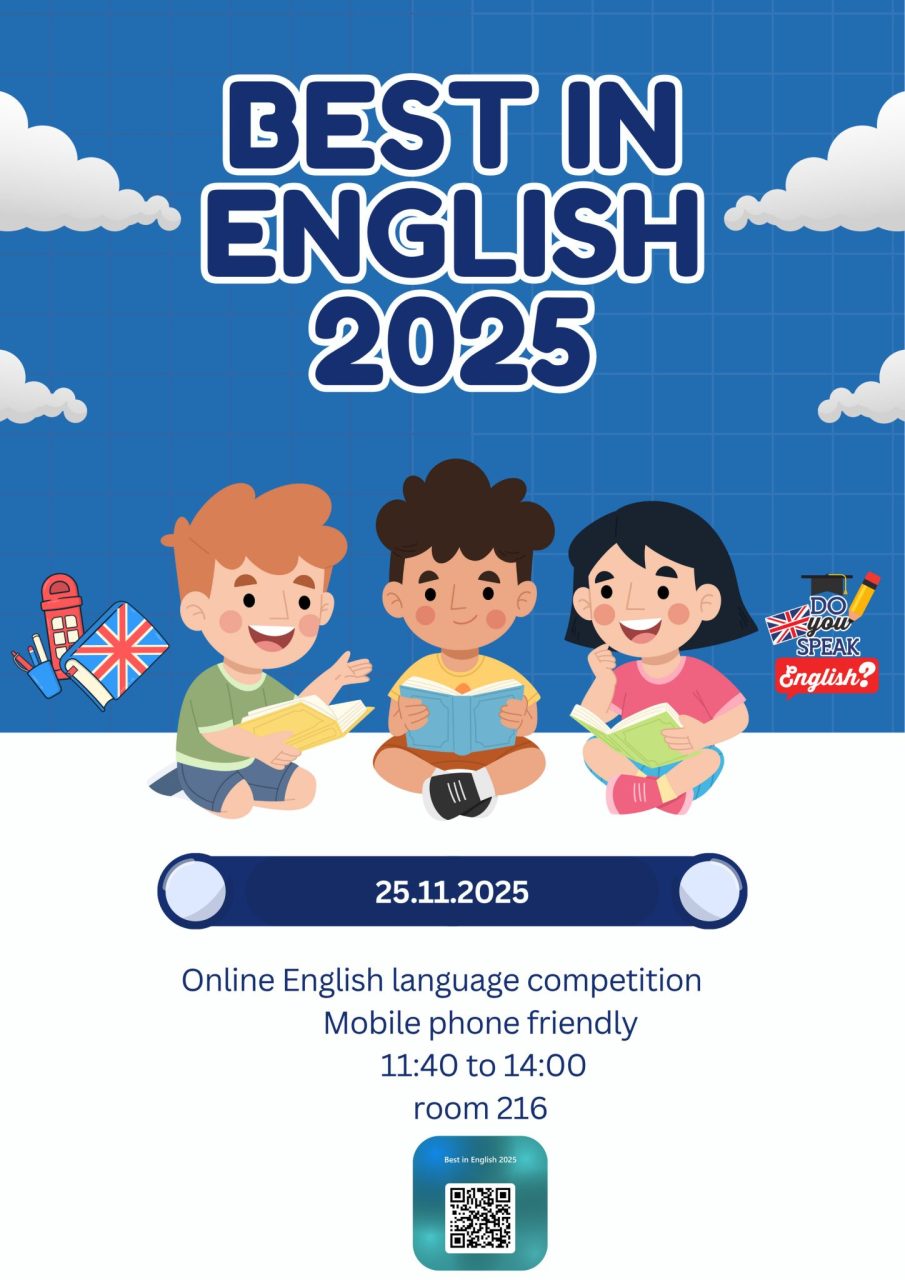 Best in English 2025 - BEST IN ENGLISH 2025 – zapojení naší školy