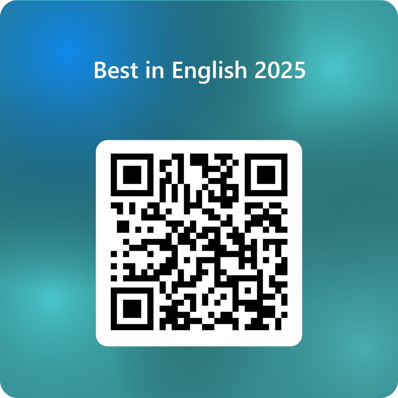 QRCode pro Best in English 2025 - BEST IN ENGLISH 2025 – zapojení naší školy