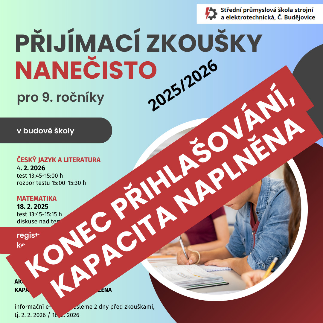 Prijimaci zkousky nanecisto 1 - Přijímačky nanečisto 2026 KAPACITA NAPLNĚNA