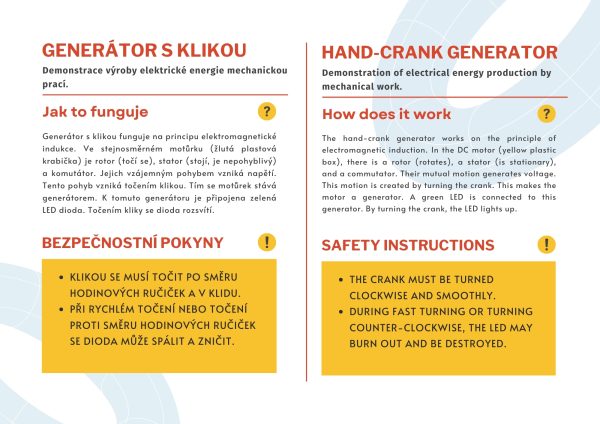 generator s klikou - Výstupy / Outputs