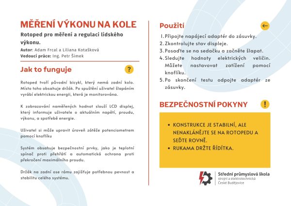 vykon na kole - Výstupy / Outputs