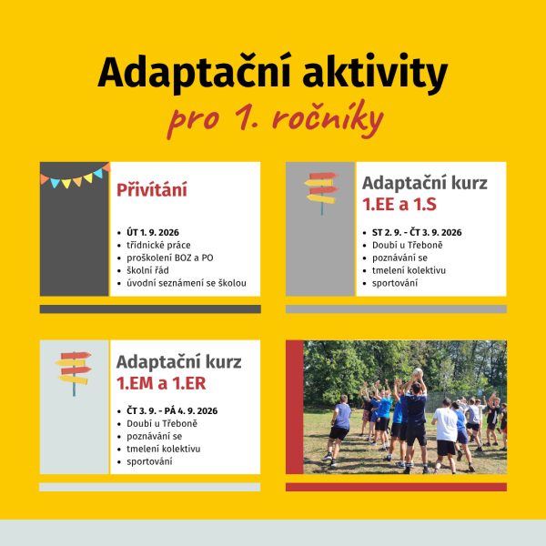 Adaptacni aktivity pro 1. rocniky 2026 1 - Informace pro 1. ročníky