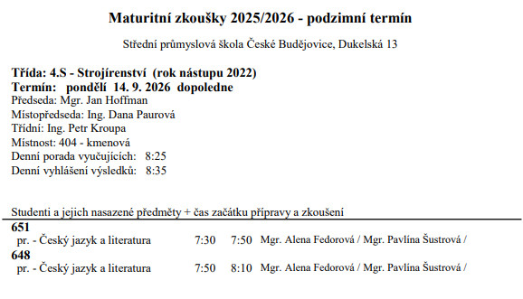 image - Podzimní maturitní zkoušky